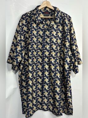 FUBU Button Front Short Sleeve Shirt 3X‎
